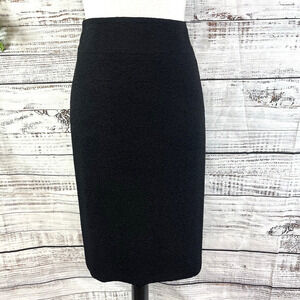 Kasper Skirt size 6 Black Textured Straight Knee Church Wedding Cocktail Modest